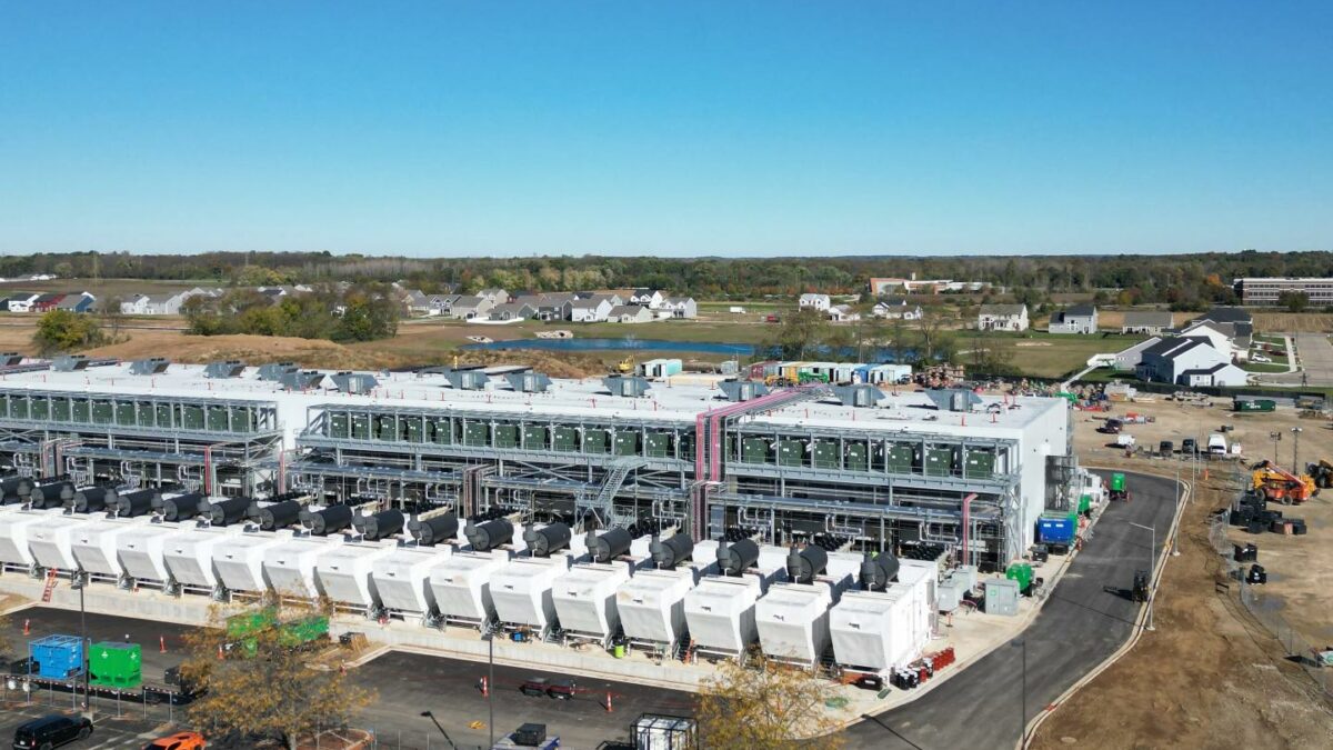 An aerial view of the 5C Data Centers CMH01 on October 18, 2026 in Springfield, Ohio.